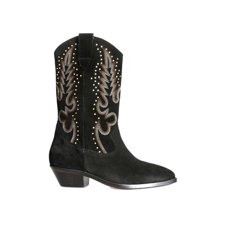 ABA 24 SUEDE BLACK WITH STUDS – Catarina Martins